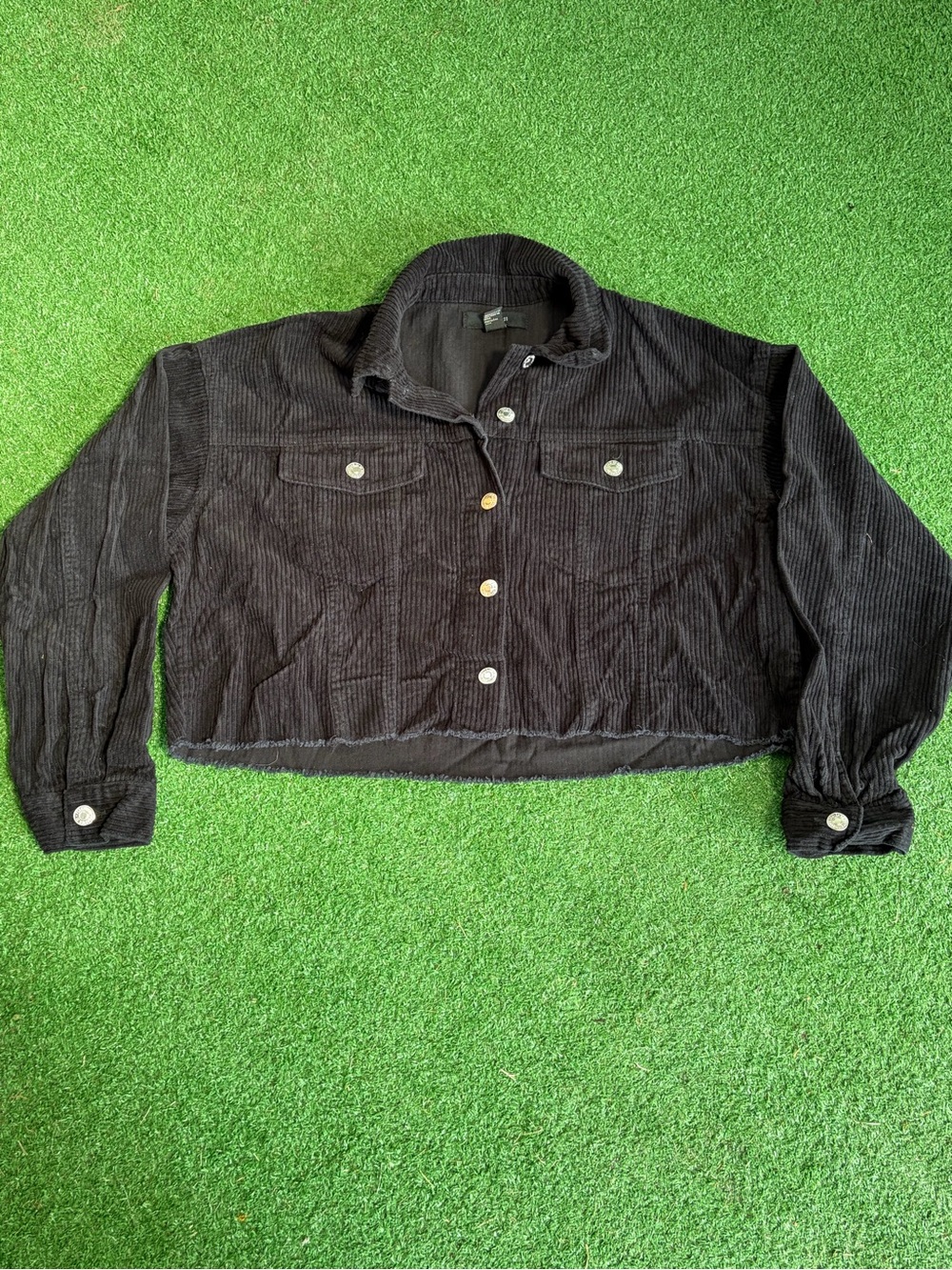 Forever 21 Black Cropped Corduroy Jacket